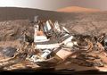 Foto Panorama Bukit Pasir Raksasa di Mars