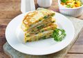 Minggu Pagi Sarapan dengan Pancake Sayur Lapis Omelet