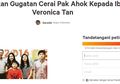 Muncul Petisi Online yang Meminta Pembatalan Gugatan Cerai Ahok Kepada Veronica Tan