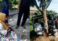 Pergoki Jalan dengan Pelakor, Istri Nekat Tabrak Mobil Suami dari Belakang Hingga Ringsek Menabrak Pohon
