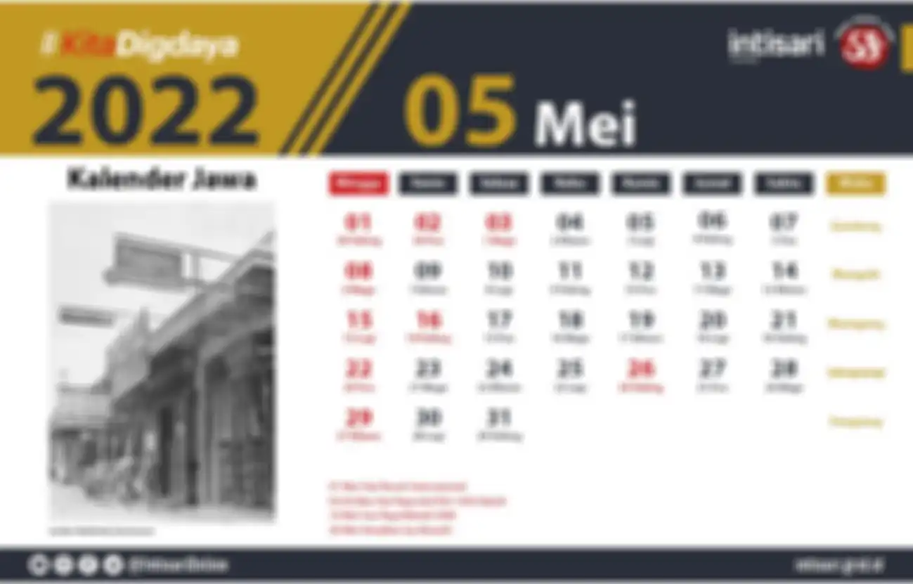 Kalender Jawa Mei 2022