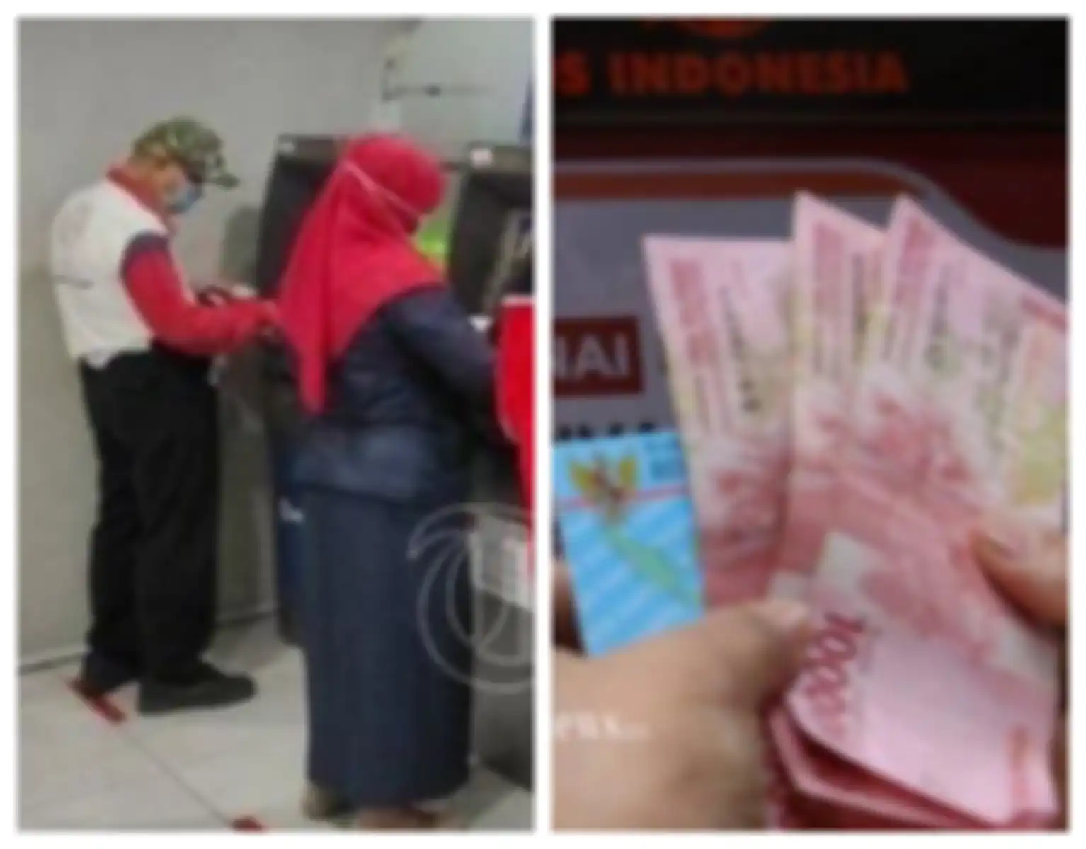 Ilustrasi pencairan bansos via atm