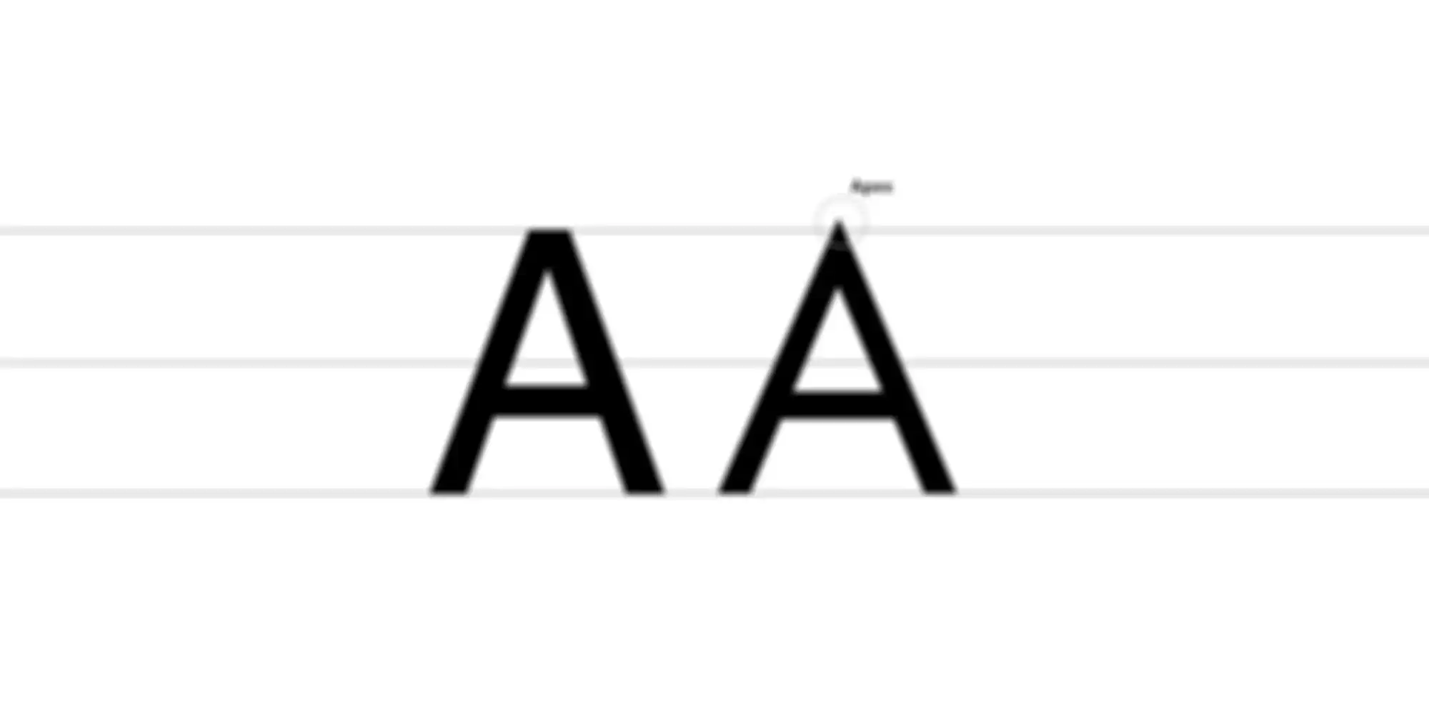 Hurf A besar, sans serif.