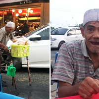 Dipaksa Anaknya, Kakek ini Jual Kerupuk di Jalanan Sambil Tertatih-tatih
