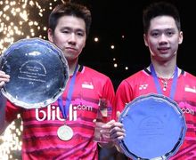 Tunjukkan Smash Mematikan, Marcus Gideon Bikin Karpet Final Hong Open 2018 Rusak