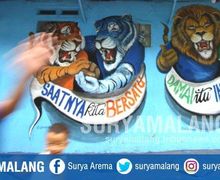 Jelang Final Piala Presiden 2019, Mural Damai di Kampung Biru Malang Kembali Disorot