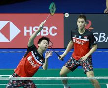 Hasil Singapore Open 2019 - Marcus/Kevin Menangi Duel Saudara Lawan Fajar/Rian