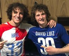 Reaksi David Luiz Setelah Bertemu Kembarannya dalam Laga Chelsea Vs Slavia Praha
