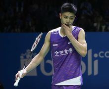 Hasil Indonesia Open 2019 - Momen Chou Tien Chen dan Tunggal Putra Denmark Tergeletak di Lapangan Istora Usai Duel