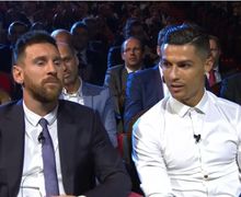 Video - Muka Masam Cristiano Ronaldo Saat Lionel Messi Raih Gelar Penyerang Terbaik Liga Champions