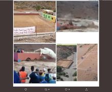 Detik-detik Banjir Bandang Menyapu Lapangan Sepak Bola di Maroko dan Tewaskan 7 Penonton
