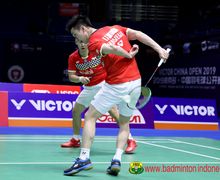 Kocak, Marcus Fernaldi Terlihat Keberatan Saat Pegang Trofi Juara China Open 2019