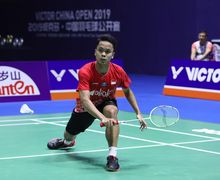 Kaki Ketarik Faktor Penyebab Anthony Ginting Tersingkir dari Korea Open 2019