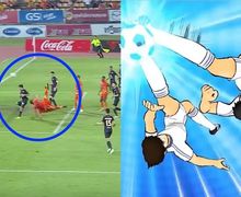 Video - Kualitas Liga Thailand, Hadirkan Salto Kembar Ala Kapten Tsubasa!