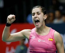 Indonesia Masters 2020 - Carolina Marin Terciduk Semangati Viktor Axelsen, Hal Ini Jadi Alasannya