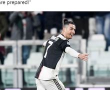 Cara Unik Cristiano Ronaldo Redam Isu Virus Corona pada Laga Juventus vs Inter Milan
