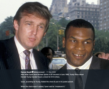 Presiden Donald Trump Mengaku Nyaris Mati saat Dilabrak Mike Tyson