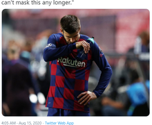 Pengakuan Menyedihkan Gerard Pique Usai Barcelona Terbantai Bayern Muenchen