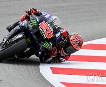 Hasil Kualifikasi MotoGP Catalunya 2021 - Quartararo Pole Position, Rossi Bahagia