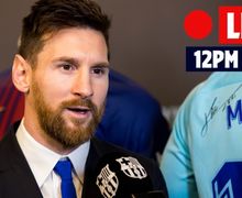 Konferensi Pers Pertama Lionel Messi Usai Hengkang dari Barcelona