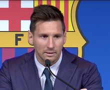 Lionel Messi Menangis Saat Ucapkan Kalimat Ini di Konferensi Pers Perpisahannya dengan Barcelona