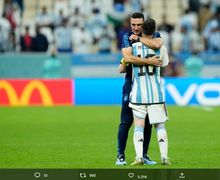 Cerita di Balik Tangisan Lionel Scaloni Saat Peluk Lionel Messi usai Argentina Bantai Kroasia di Piala Dunia 2022