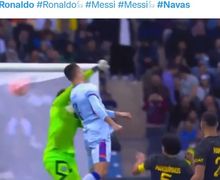 VIDEO - Cristiano Ronaldo Menahan Sakit usai Ditonjok Keylor Navas Saat Laga Melawan Lionel Messi