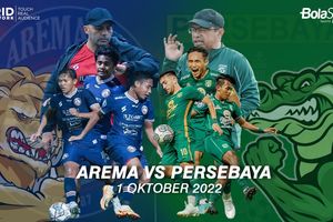 Prediksi Arema FC Vs Persebaya - Daftar Susunan Pemain dan Patahkan Rekor 23 Tahun