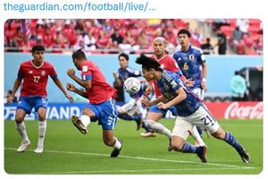 Hasil Babak I Piala Dunia 2022 - Sama-sama Lupa Cara Nendang ke Gawang, Jepang Vs Kosta Rika Masih 0-0