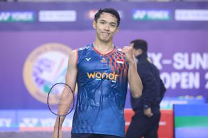 Hasil India Open 2025 - Tak Ada Kata Rubber Lagi, Jonatan Gilas Junior Chou Tien Chen dengan Setengah Santai