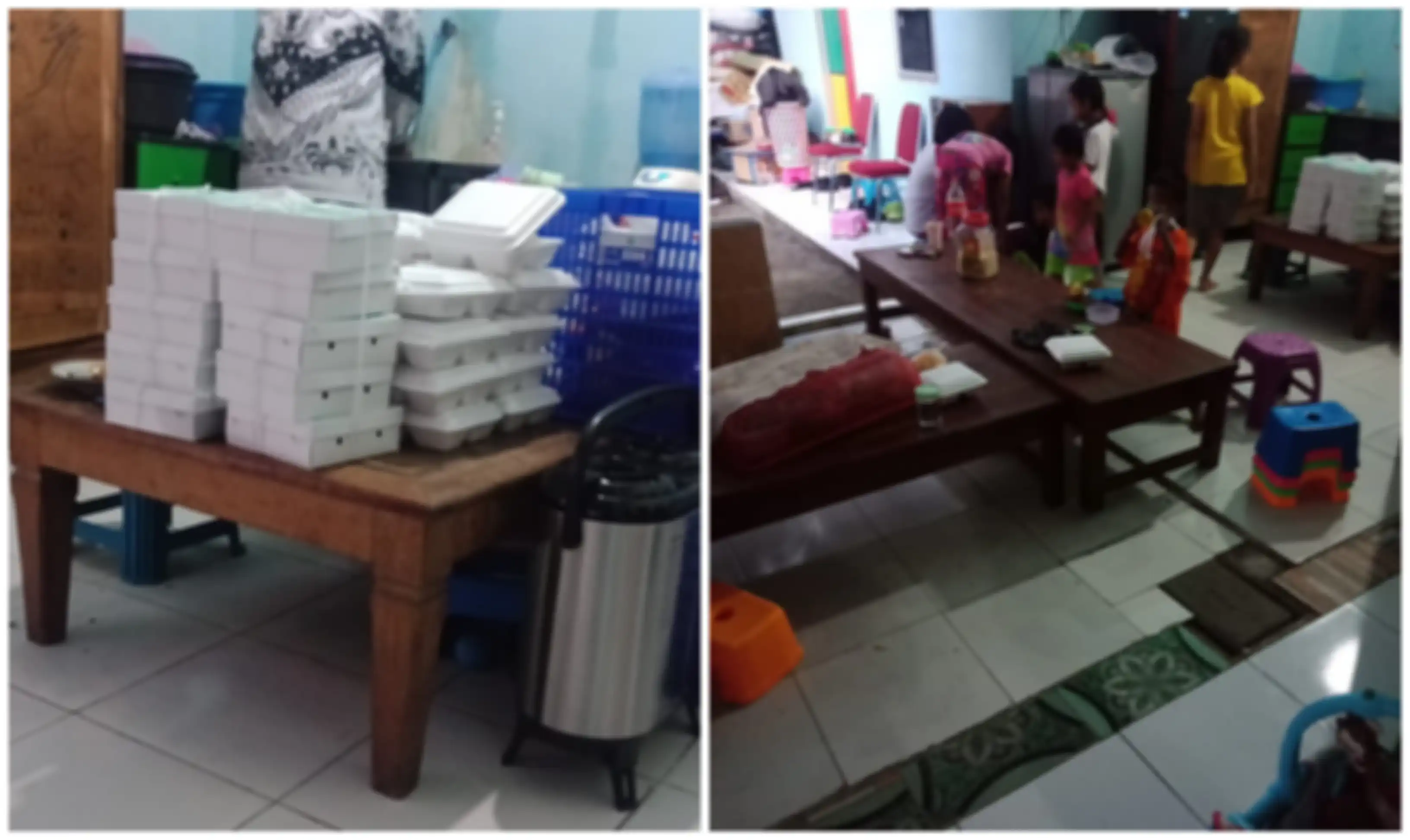 dapur di Yayasan Lentera tempat anak-anak makan