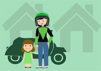 Mengharukan, Driver Grabbike Perempuan Bawa Anak Sambil Ngojek
