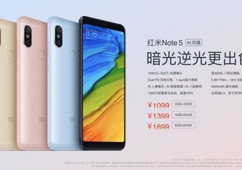 Redmi Note 5 AI Dual Kamera Rilis, Murah Tapi Spesifikasinya Oke!
