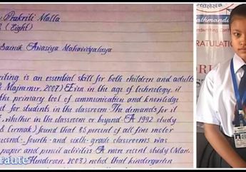 Usianya Masih 8 Tahun, Siswa ini Dinobatkan Sebagai Pemilik Tulisan Tangan Terindah di Dunia