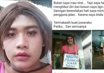 Viral di Facebook, Seorang Pria Tepati Nazar Mengepel Jalan Raya Berbalut Daster Pink