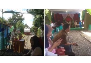 Fakta di Balik Video Viral Resepsi Nikahan di Rel Kereta Api