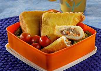 Walau Telat Bangun, Kita Bisa Buatkan Roti Tawar Goreng Isi Ayam Keju Untuk Bekal Keluarga