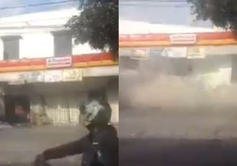 Viral di Twitter, Video Detik-detik Minimarket Roboh Akibat Gempa Lombok