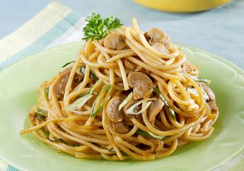 Resep Spagheti Jamur Wijen Enak Untuk Sarapan Fancy Saat Weekend