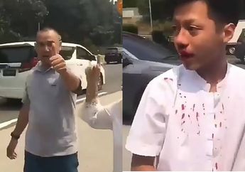 Bikin Geram! Pria dengan Plat Berstiker TNI Pukul Remaja di Jalan Tol