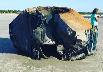Objek Misterius Mirip Piring Terbang Terdampar di Pulau Seabrook