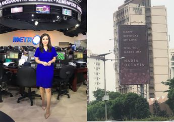 Presenter TV Ini Dilamar Lewat Baliho di Hari Ulang Tahunnya, Kekasihnya Bukan Orang Sembarangan!