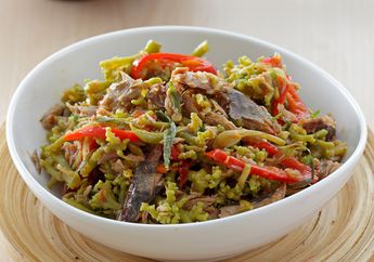 Resep Masak Tumis Bunga Pepaya, Makin Lezat dengan Cakalang Asap