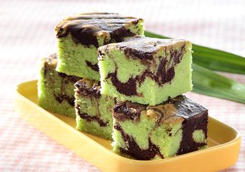 Resep Cake: Marmer Cake Pandan, Kelembutannya Sukses Bikin Lidah Bergetar