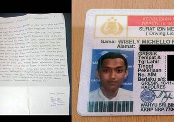 Viral, Seorang Pemuda Tulis Surat Ucapan Terima Kasih untuk Polisi Setelah Lulus Tes dan Dapat SIM