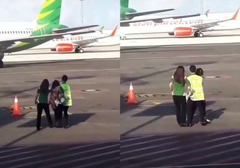 Viral Video Penumpang Wanita Ngotot Kejar Pesawat Sampai Terobos Landasan Pacu Bandara Ngurah Rai Bali, Begini Kronologi Lengkapnya