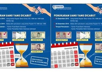 Siap-siap, Mulai 31 Desember 2018, Pecahan Uang Kertas Rupiah Berikut Tidak Bisa Ditukar dan Ditarik oleh Bank Indonesia!