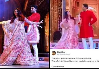 Hadir di Pernikahan Konglomerat Terkaya India, Tarian Kontras Aishwarya Rai dan Abhishek Bachchan Jadi Sorotan!