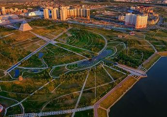 Astana Presidential Park, Istana Cantik DIkelilingi Air Mancur Berbentuk Tak Lazim