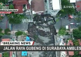 Jalan Gubeng Surabaya Ambles, Proyek Bangunan Jadi Penyebabnya?